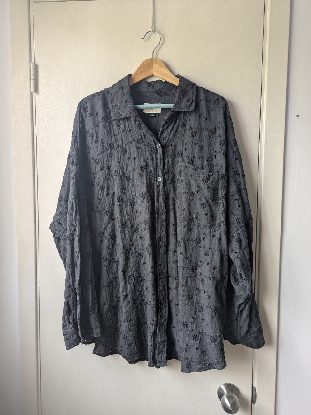 American Eagle Outfitters Oversized Eyelet Shirt